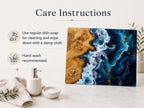 Personalized Glass Cutting Board: Purple Geode Design with Names