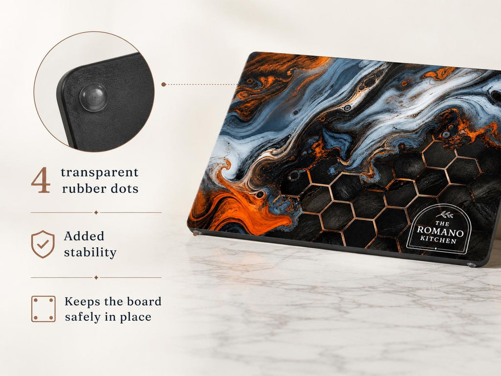 Glass Cutting Board: Personalized Purple Geode Design (8x11 or 11x15)