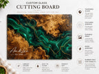 Personalized Green Chopping Board, Wood Grain Charcuterie Board, Wedding Gift Idea