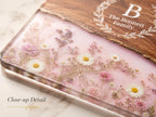 Personalized Family Monogram Serving Board, Pink Wildflower Glass Board, Custom Housewarming Gift