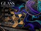 Purple Geode Glass Cutting Board - Personalized Kitchen Decor