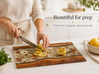 Personalized Floral Cutting Board, Custom Wood Chopping Board, Wildflower Charcuterie Board, Cheese Board Serving Tray