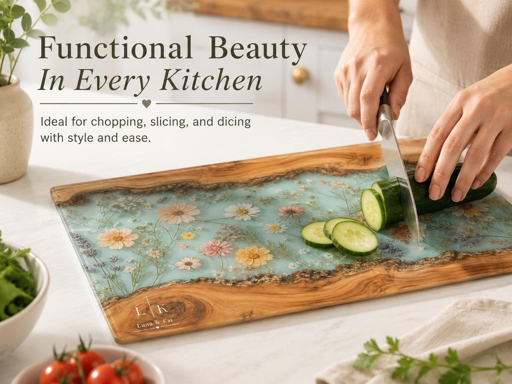 Personalized Charcuterie Board, Monogram Floral Cutting Board, Couple Gift