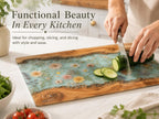Personalized Charcuterie Board, Monogram Floral Cutting Board, Couple Gift