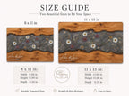 Personalized Charcuterie Board, Gray Floral Cutting Board, Housewarming Gift
