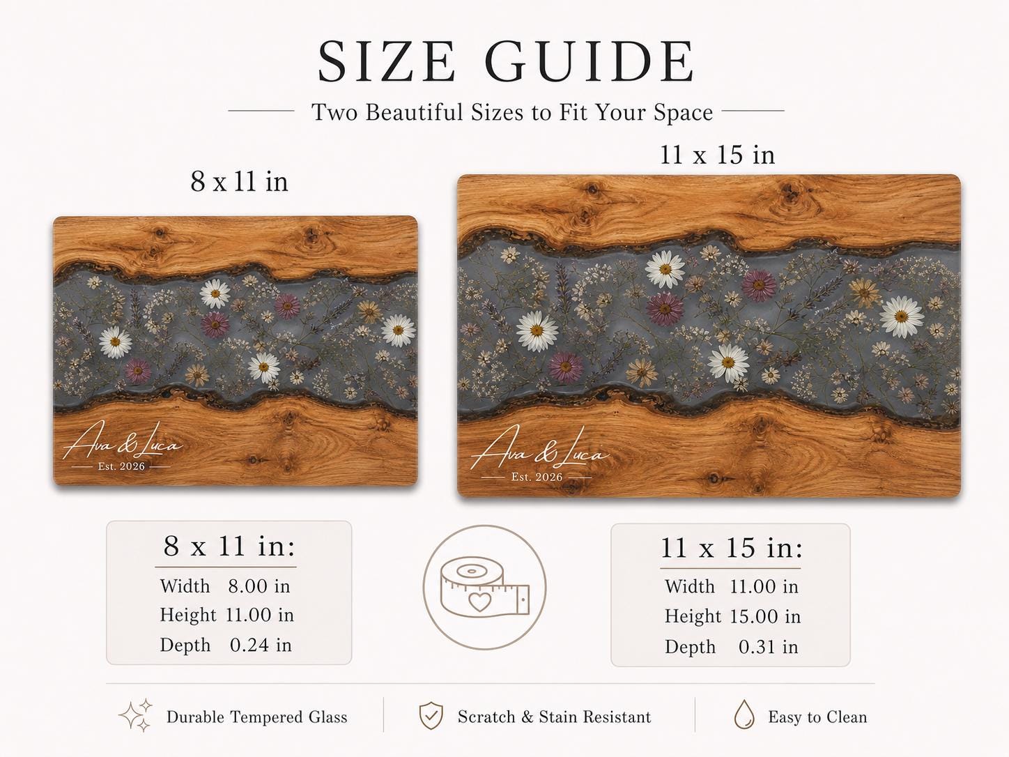 Personalized Charcuterie Board, Gray Floral Cutting Board, Housewarming Gift