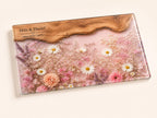 Personalized Chopping Board, Pink Floral Cheese Board, Bridal Shower Gift