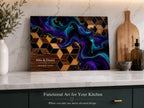 Purple Geode Glass Cutting Board - Personalized Kitchen Decor