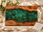 Glass Cutting Board: Custom Purple Geode Style - Personalized Names