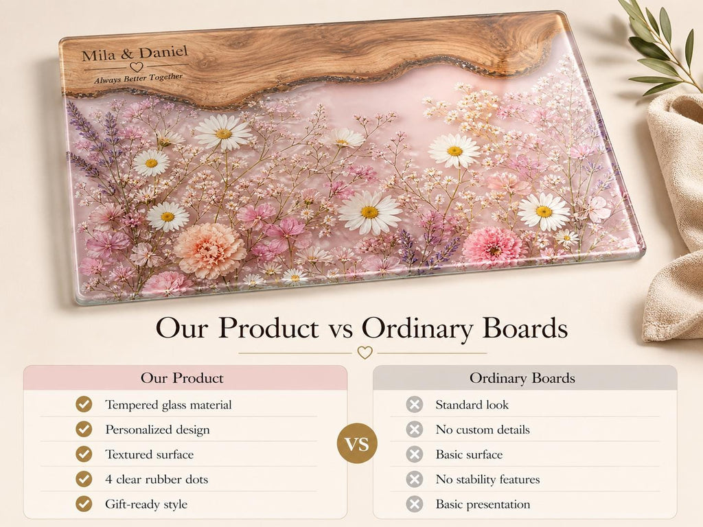Personalized Chopping Board, Pink Floral Cheese Board, Bridal Shower Gift