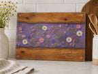 Custom Cutting Board: Blue Resin Style - Tempered Glass, Personalized
