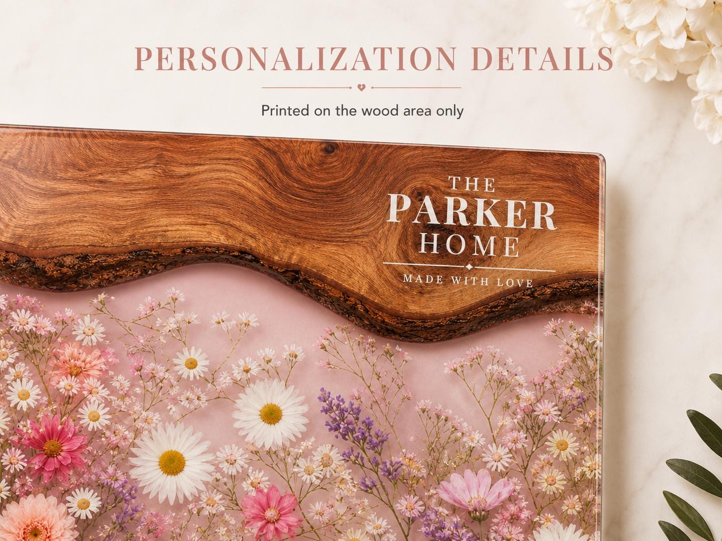 Personalized Glass Cutting Board: Purple Geode Design with Names