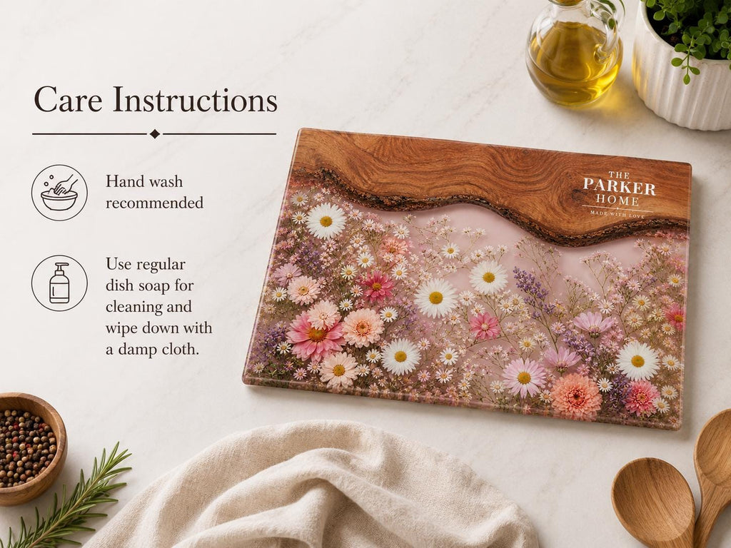 Personalized Glass Cutting Board: Purple Geode Design with Names