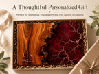 Purple Geode Glass Cutting Board - Personalized with Couple Names