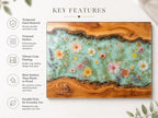 Personalized Charcuterie Board, Monogram Floral Cutting Board, Couple Gift