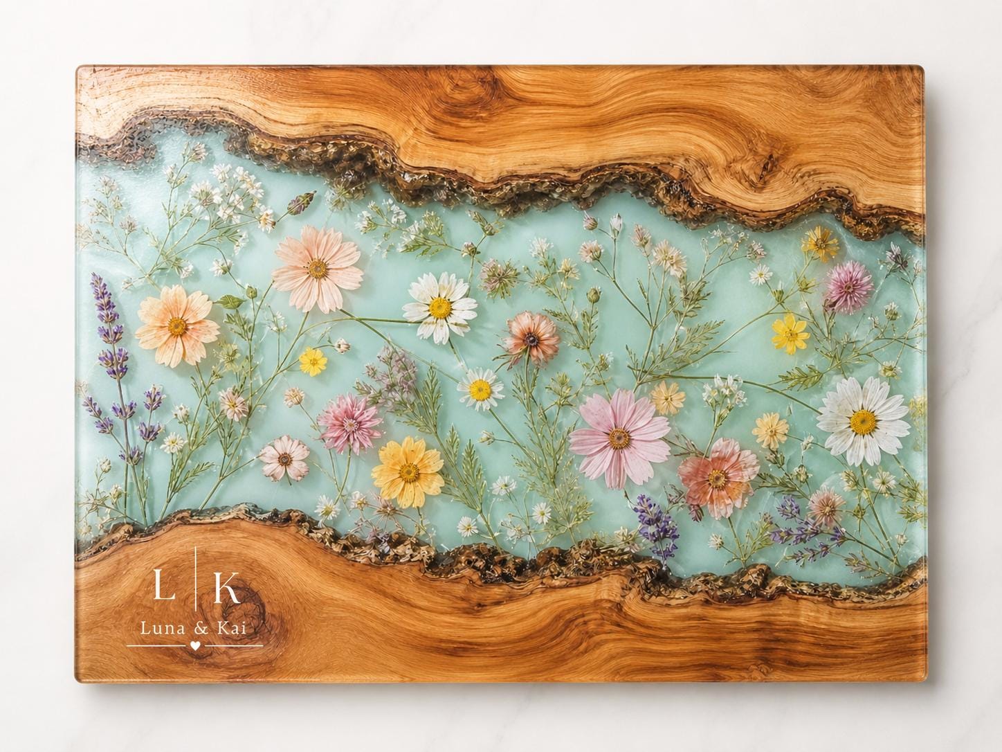 Personalized Charcuterie Board, Monogram Floral Cutting Board, Couple Gift