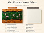 Custom Cutting Board: Blue Resin Style - Personalized Names