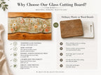 Personalized Cutting Board, Ivory Floral Cheese Board, Wedding Gift Idea