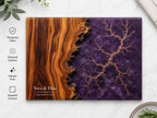 Personalized Cutting Board, Purple Geode Chopping Board, Wedding Gift Idea