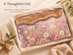 Personalized Chopping Board, Pink Floral Cheese Board, Bridal Shower Gift