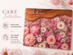 Personalized Floral Cutting Board, Pink Wildflower Glass Board, Custom Kitchen Gift