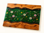 Custom Cutting Board: Blue Resin Style - Personalized Names