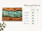 Personalized Cheese Board, Floral Cutting Board, Custom Couple Kitchen Gift