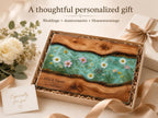 Personalized Cheese Board, Floral Cutting Board, Custom Couple Kitchen Gift