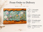 Botanical Cutting Board, Personalized Charcuterie Board, Wildflower Kitchen Gift
