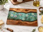 Personalized Cheese Board, Floral Cutting Board, Custom Couple Kitchen Gift