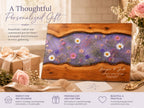 Custom Cutting Board: Blue Resin Style - Tempered Glass, Personalized