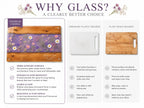 Custom Cutting Board: Blue Resin Style - Tempered Glass, Personalized