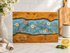 Housewarming Gift Cutting Board, Personalized Floral Board, Custom Kitchen Gift