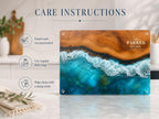Custom Glass Cutting Board - Purple Geode Design with Couple Names
