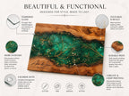 Glass Cutting Board: Custom Purple Geode Style - Personalized Names