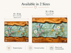Glass Charcuterie Board: Personalized Blue Resin Design (Two Sizes)