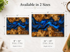 Blue Cutting Board, Personalized Charcuterie Board, Custom Kitchen Gift for Couple