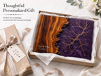 Personalized Cutting Board, Purple Geode Chopping Board, Wedding Gift Idea