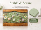Personalized Cutting Board, Sage Floral Chopping Board, Housewarming Gift