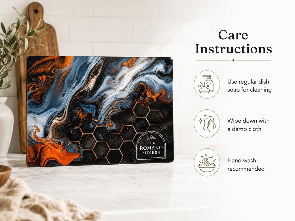 Glass Cutting Board: Personalized Purple Geode Design (8x11 or 11x15)