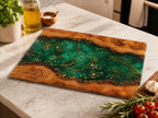 Glass Cutting Board: Custom Purple Geode Style - Personalized Names